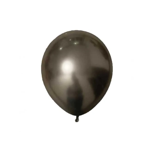 Metallic Chrome Black Latex Balloon