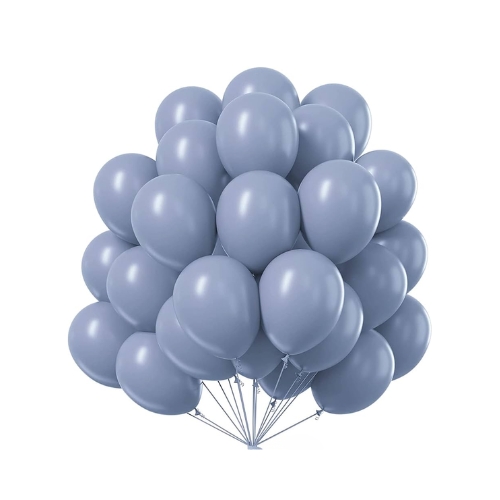 Retro Dusty Blue Latex Balloons