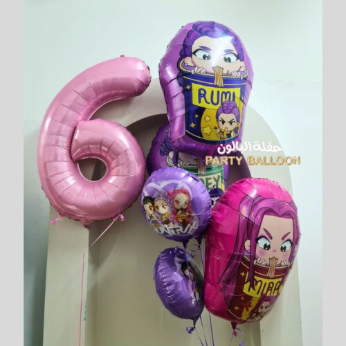 Kpop Demon Hunters Theme Balloons (Helium)